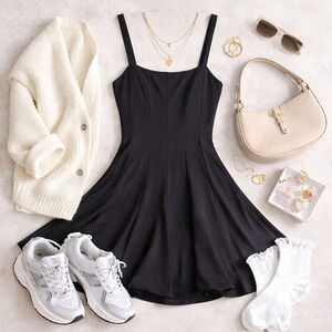 Bailey 44 Mini Y2K Cotton Denim Black Mini Dress Size M